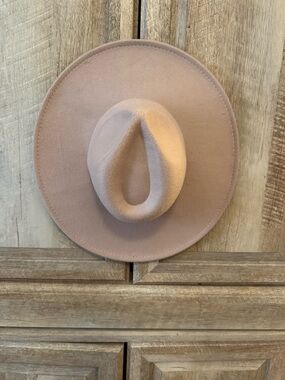 American Eagle Wide-Brim Felt Hat in Taupe